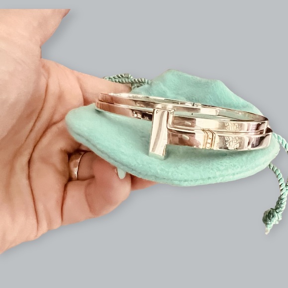 *SOLD* Authentic Tiffany & Co Diamond Square Wrap Bracelet SIZE MEDIUM - Picture 9 of 14